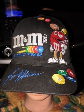 Vtg 1998 NASCAR Ernie Irvan#36 M&M Racing Team Blk Snapback Hat Cap OSFA
